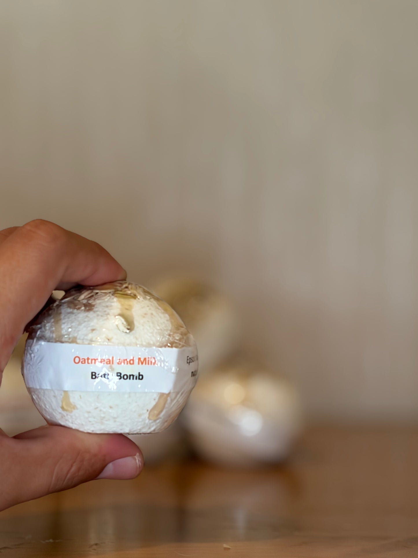 Oatmeal and Milk Bath Bomb - All natural, soothing bath bomb