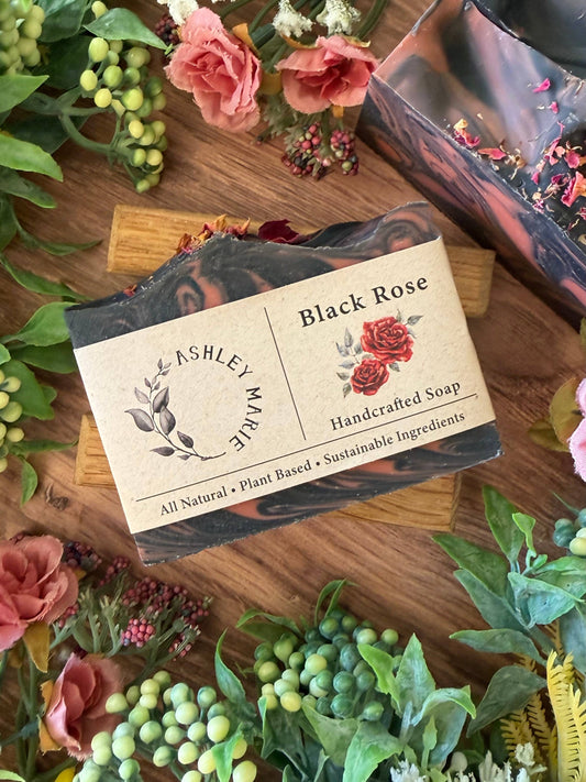Black Rose Bar Soap | Nourishing Handmade Artisan